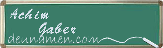 Achim Gaber Visitenkarte